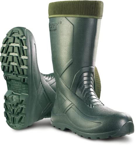 Dry Walker Xtrack Ultra - Stivali invernali da pesca, in gomma, ultraleggeri, fino a -40°, verde, 46 EU