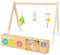 Little Big Friends Farm Holz Aktivitätsbogen und Baby-Fitnessstudio mit 3 hängenden Spielzeugen für Baby oder Neugeborene
