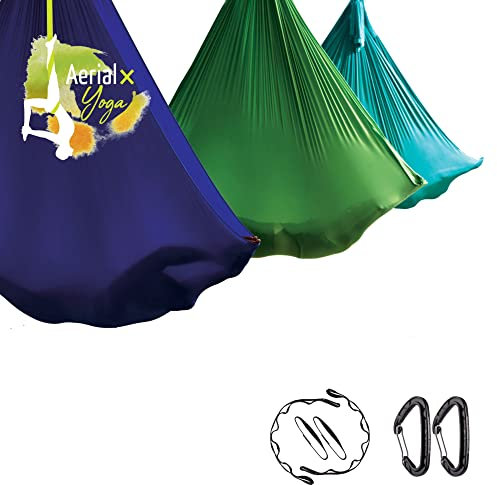 AerialX Aerial Yogatuch - Yoga Basis Set Bordeauxrot | GS geprüfte Yoga Hängematte für Yoga, Pilates und Gymnastik | Vertikaltuch | Germany