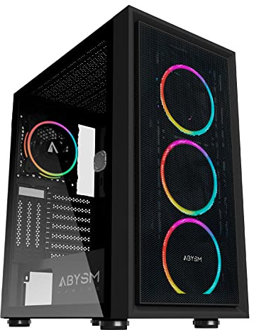 ABYSM ATX CASE Danube KAMP White ARGB-Tempered Glass- 1 x USB 3.0+2 x USB2.0-4 x Fan 12 cm ARGB -ARGB HUB
