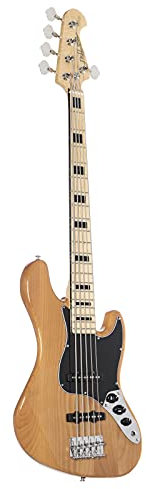 J & D JB Vintage 1975 5-String Electric Bass (Natural) - Basso elettrico a 5 corde