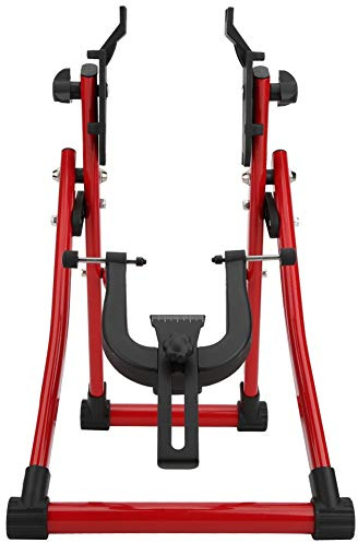 Entatial Fahrrad-Rad-Zentrierständer, Kompakt, Aluminiumlegierung, Rot, 1PCS