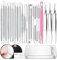 YOUYISI 22-teiliges Pickel Ausdrücken Werkzeug Mitesser Pinzette Pickel Set Pinzette für Mitesser Mitesserentferner Set Pimple Popper Kit Komedonenquetscher Profi Pickel-Ausdrück-Werkzeug!