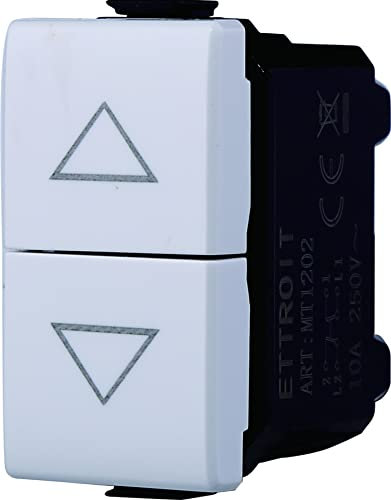 Pulsante Doppio Saliscendi 1P+1P 10A, Compatibile Con Bticino Matix, Da 1 Posto Modulo (1)
