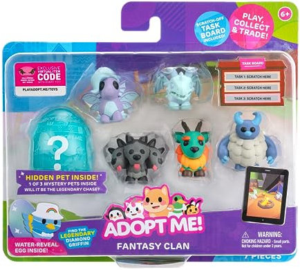 Adopt Me! AME0030-6er Figuren Pack - Fantasiewesen, offizielles Figurenset mit Spielcode