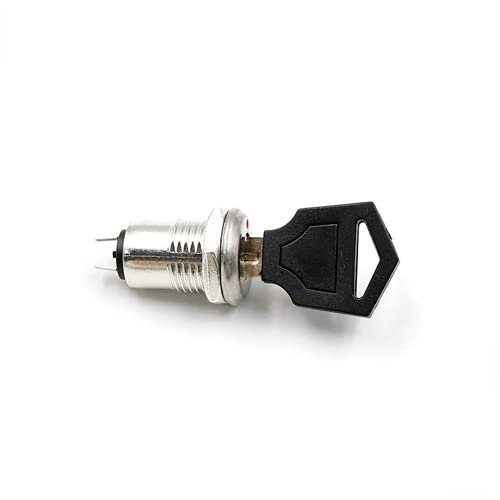 Interruttore a chiave elettronico, 12 mm, in lega di zinco, interruttore di blocco, interruttore di sicurezza, terminale tubolare + 2 chiavi, 2 posizioni