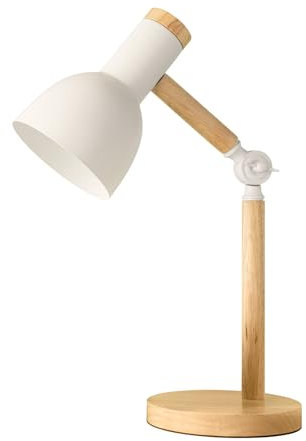 Lampe de table, lampe de table en bois réglable, lampe de pour enfants dans la chambre à coucher, salon, lampe de table de lecture avec prise E27