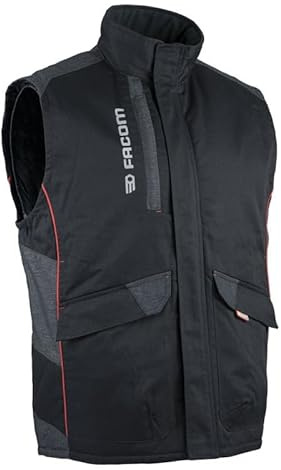 LMA-LEBEURRE BodyWarmer Matelassé Facom Track Black/Rotgröße S - FXWW5000E -s