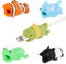 NQEUEPN 5pcs Data Cable Protector Animals Bite, Cute Charging Cable Savers Clown Fish Malayan Tapir Lizard Mouse Frog Charger Cord Savers for Most Cellphones and iPad Chargers