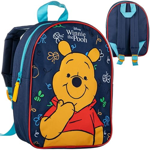 alles-meine.de GmbH Kleiner - Kinder Rucksack - Pooh Bär - Tasche - wasserfest & beschichtet - Kinderrucksack - 1 Fach - groß Kind - Jungen Mädchen - Kindergartentasche - z.B. fü..