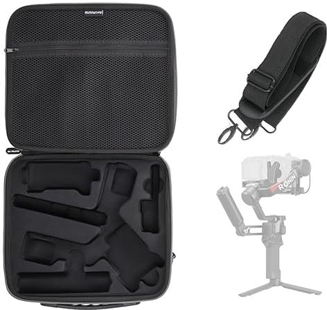 LINGHUANG RS 4 Case,Portable Shoulder Bag for DJI Ronin rs 4 Gimbal Handheld Stabilizer,Hard Carrying Case for DJI RS4 Gimbal,Battery Handle,Extension Grip Protection Accessories