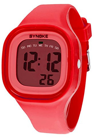 Montre Numérique Femme Étanche Avec Bracelet en Silicone - Sport, Natation pour Femmes, Filles, Étudiantes - Lumière Colorée, Pas Cher, Digitale, Cadeau Moderne