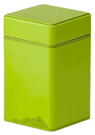 HUIFACAI Square Metal Tins With Lids Empty Tins Box Containers Decorative Short/Tall Tins Gift Candy Loose Tea Storage Organizers Metal Tea Canisters, Green