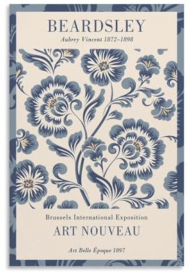 Brussels International Exposition Art Nouveau Poster Dekorative Malerei Leinwand Wandkunst Wohnzimmer Poster Schlafzimmer Malerei,Wandkunst Bilddruck Moderne Familienzimmer Dekor 12x18inch(30x45cm)