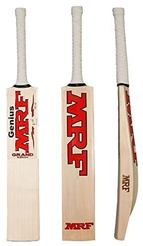 JaHaNa Sports Full Size Wooden Cricket Bat with Cover Bag and Stickers (Kashmiri Willow Full Cane Scoop Design)