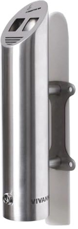 VIVANNO Wand-Ascher Wand-Aschenbecher Edelstahl gebürstet abschließbar CENIZA 8x35 cm - ca. 2 L