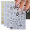 JMEOWIO 8 Sheets Spider Web Halloween Nail Art Stickers Decals Self-Adhesive Nail Supplies Nail Art Design Decoration Accessories