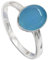 JEWELFORCE 925 Sterling Silber Blauer Chalcedon Edelstein Ring Herren Damen Stein Band Ring Alle Größen Ring Handgefertigter Schmuck JSR-1078CF_55 (17.5)