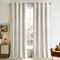 MIULEE Elfenbeinweiß Samtvorhang Ösen 2er Set 140X225, Blickdichte Vorhänge Samt für Schlafzimmer Wohnzimmer, Weich Vorhang Verdunkelung Velvet Curtains, Verdunkelnd Samt Gardinen Blickdicht