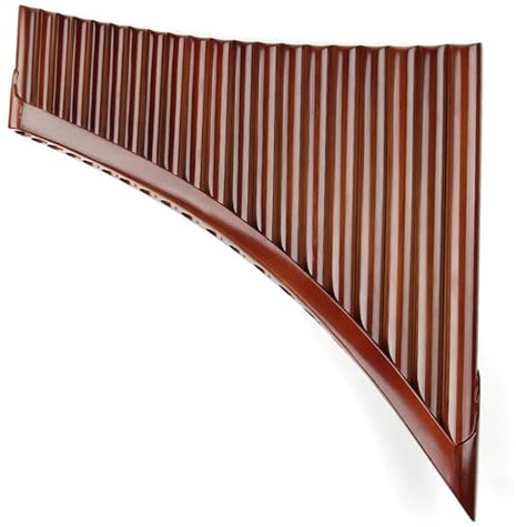 Panflöte Konzert Braune E-Taste 20 Pfeifen Panflöte Volksmusikinstrumente Holzblasinstrument Handgefertigte Panpfeifen(R)