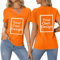 Custom T Shirts for Men/Women Design Your Own Shirt Add Po Design Text Personalized Funny Tee Plus Size Summer Tops Custom Print T Shirt Front and Back Casual T Shirts Orange