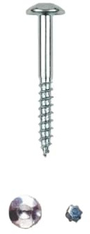 FHZ Tornillo Inviolable 7x90 Zincado Tornillo para verjas, estanterías, vallas, barandillas, tendederos… 20 Unidades
