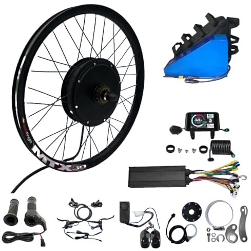 Ebike 72V 3000W 24 26 27.5 29”700C MTX39 Rear Wheel Conversion Kits with 72V 26AH Triangle Battery (Rear 29 Inch)