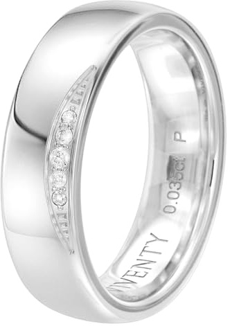 Viventy Damen-Ring 925 Silber mit Diamanten Verlobungsring 698120/50 Ringgröße 50/15,9