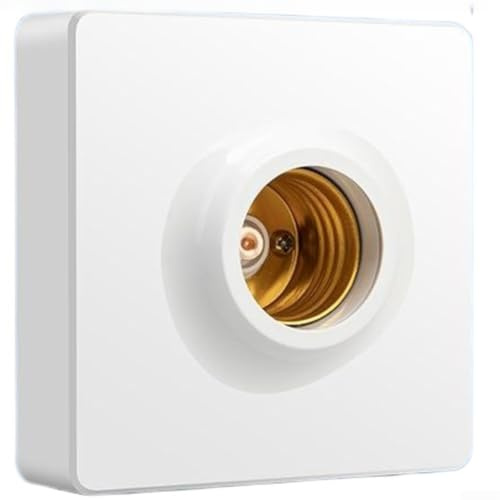 Vasiumic Lot de 2 douilles E27 pour plafonnier, culot à vis, ampoule LED, connecteur électrique PC ignifuge avec noyau pur, blanc (blanc)