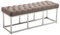 CLP Sitzbank Amun I Mit Stoff-Bezug I Mit Edelstahl-Gestell, Farbe:Taupe, Größe:120 cm