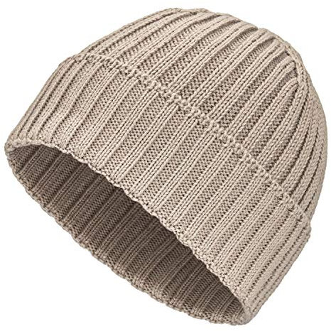Weiche Damen & Herren Alpaka Mütze aus 100% Alpaka Wolle in 10 Farben - Hochwertige Winter Strickmütze/Beanie Wollmütze von HansaFarm, Beige - NFA02, Einheitsgröße