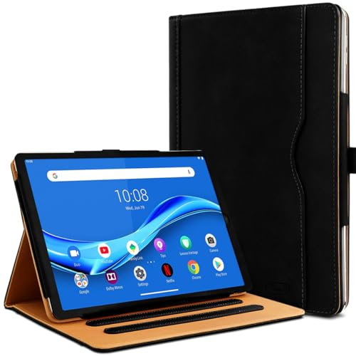 KARYLAX - Étui Housse de Protection et Mode Support Horizontal Couleur Noir avec Clavier Français Azerty Connection Bluetooth pour Lenovo Tab M10 FHD Plus 10.3 (2e Gen-2020) TB-X606F/X606X