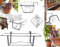 BALCONIERA PortaVaso Fiori FIORIERA Da Ringhiera Made in Italy per Balcone in Ferro Verniciata Colore Nero Fisso Linea Industrial Minimal LINEARE Semplice (60)