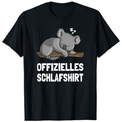 Offizielles Schlafshirt Koala Schlaf Morgenmuffel Koalabär T-Shirt