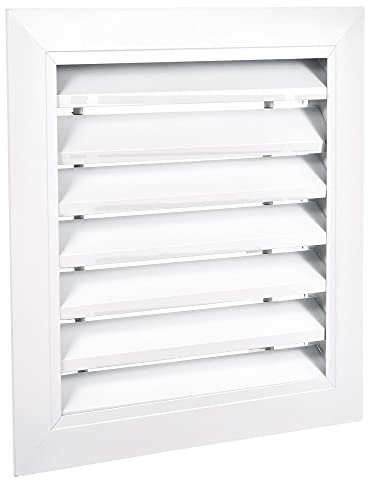 sourcing map Ventilación Rejilla Rectángulo Forma Aluminio Aleación Rejilla Aire Ventilación 350x350mm (LxAn) Blanco con Alambre Malla para 300x300mm Pared Orificio