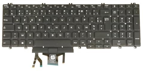 Clavier d'un Ordinateur Portable pour Dell Latitude 5500 5501 5510 5511 0VTXVN VTXVN, Français FR AZERTY, rétroéclairé, avec pointeur, sans Cadre