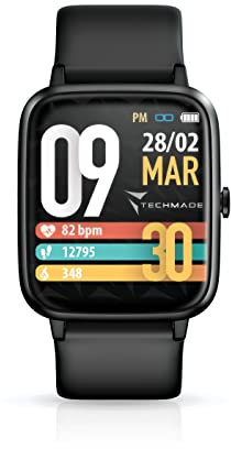 Smartwatch Unisex, Orologio Fitness con Contapassi, Frequenza Cardiaca, Sonno, Sport CON GPS INTEGRATO, per attività in door e out door | Android e iOS (nero)