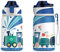 Fjbottle Botella Térmica para Niños 400 ml, sin fugas/sin BPA, Doble Pared Botella Agua Acero Inoxidable para escuela, guardería