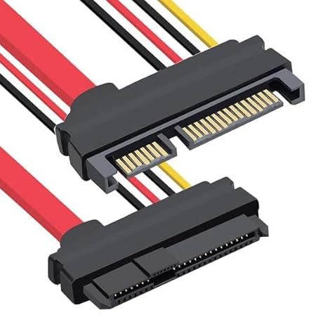 System-S Cable SATA 10 cm 22 pines macho a SAS 29 pines hembra adaptador para disco duro