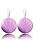 Orecchini Pendenti Rotondo Semplice Moderno Design; Gioielli per Donne (Stile 12 - Lilla)