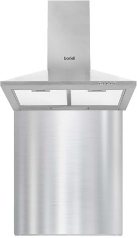 Baridi 60cm Chimney Style Cooker Hood with Carbon Filters & Splashback, Stainless Steel - DH207