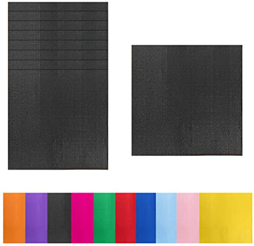 Aisszhao 20PCS Black Serviettes Napkins,33cm Talking Tables Paper Napkins,Solid Colour Napkins,2 Ply Beverage Luncheon Decorative Soft Dinner Napkin Cocktail for Party,Bar,Restaurant (AZCSCJ0308) | 33cm Talking Tables Napkins,2 Ply Beverage Luncheon Decorative Soft Dinner Napkin Cocktail Napkin for Party,Bar,Restaurant