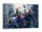 DEQORI Glasbild Echtglas | Motiv Avengers Gruppen Collage | horizontal einteilig 90x60 cm | schöne Dekoration | Wandbild für Wohnzimmer, Schlafzimmer, Flur & Küche | moderne Wanddeko