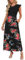 AUSELILY Donna Elegante Abito Estivo con Corte Maniche Abito con Tasche Collo Tondo Gonna da Spiaggia Gonna Lunga(Rosa Nera,XXL)