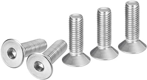 DTGN Viti a Testa Cilindrica Esagonale M10-1.5 x 35mm, 10Pz, in Acciaio Inossidabile 304, Viti a Testa Piatta con Esagono Incassato, Filettatura Completa, Bulloni Svasati