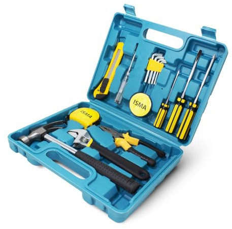 Werkzeugkoffer gefüllt profi, Meister werkzeugkoffer, Werkzeugkasten gefüllt,16-teilig, Robust und hochwertig, Feinmechaniker werkzeug set, Werkzeugbox gefüllt