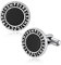 Bandmax Achatstein Manschettenknöpfe Herren Runen Manschettenknopf Edelstahl Cufflinks for Men Wikinger Shmuck für Hemd Hochzeit