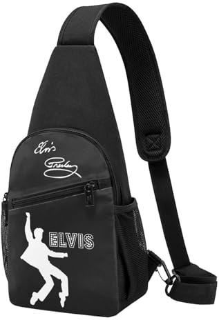 Elvis Singer Rock-Presley Sling Bag Kleine Crossbody-Tasche für Damen, modisch, leicht, Brusttasche, Herren-Schultertasche für Sport, 10, Einheitsgröße