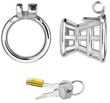Flat Chastity Cage Inverted Male Small Metall Mit Metallröhre Peniskäfig Edelstahl Klein Cock Cage Keuschheitskäfig Herren Extrem Sex Spielzeug Für Paare p (50mm/1.97in)