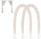 2 Pcs Curtain Tie Backs, Tie Backs Soft Hand Woven Rope Curtain Holdbacks, Natural Cotton Hand Knitting Tie Backs For Curtains, Boho Style Rope Tie Backs for Home & Office Drapery (Beige)